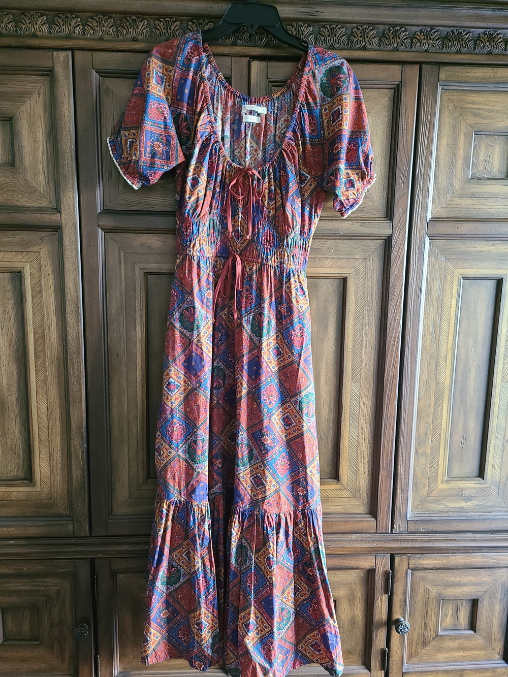 Christy Dawn Brynne Dress Ruby Patchwork size small